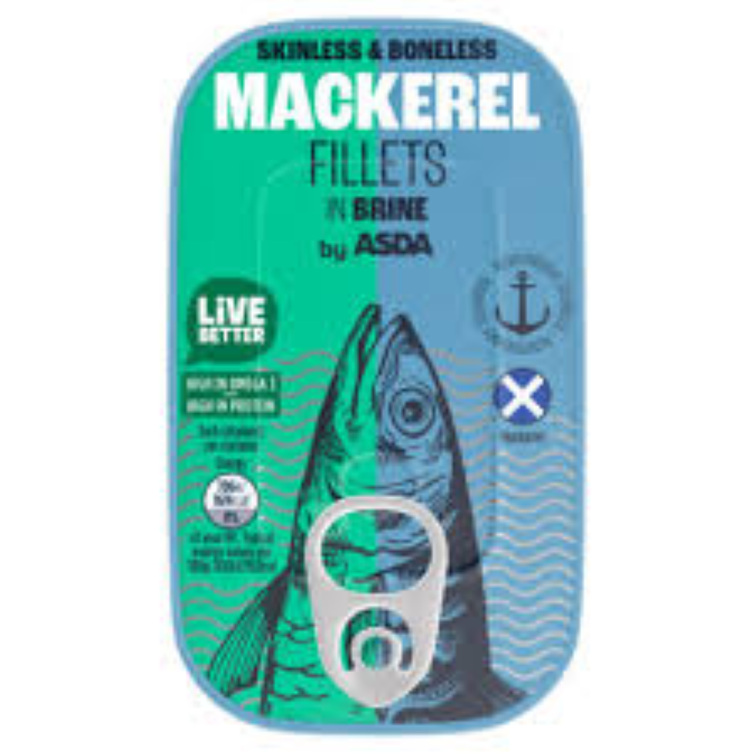 ASDA SCOTTISH MACKEREL FILLETS 125G